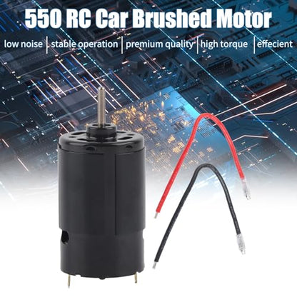 RC Motor, Low Noise Brushed 550 Motor 35T for Off Road Crawlers Hobbyists Enthusiasts
