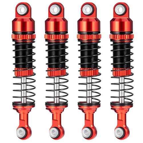 53mm RC Shocks Front & Rear Shock Absorber, #B Red | Upgrade Parts, For Redcat 1/18 Ascent-18, Rock Crawler Car - color: #B Red