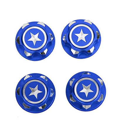Tbest Hex Wheel Nut, 4Pcs Aluminium Alloy 17mm Hex Wheel Mount Nuts Set Fit for RC Car()