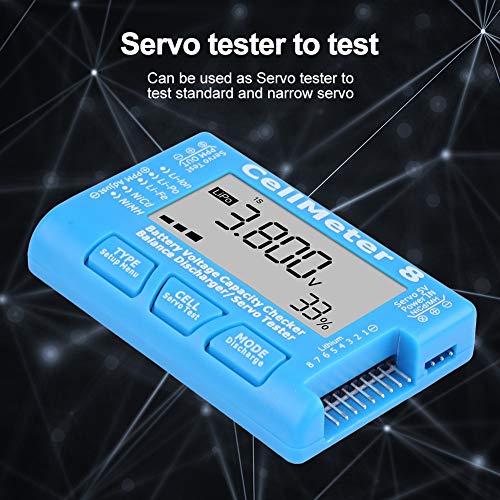 Lipo Battery Checker RC CellMeter,8 Digital Battery Capacity Voltage Checker Meter LiPo Li lon NiMH RC CellMeter