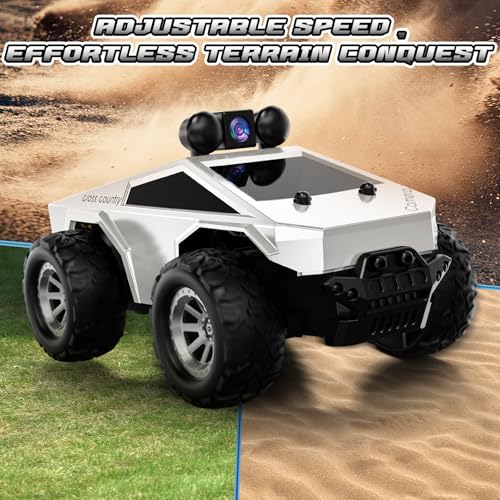 RC Cars with Camera Remote Control Truck with 720P HD FPV Camera, All-Terrain Remote Control Car with Body Light Rechargeable Battery, 1:28 RC Car Vehicle Toy Gifts for Adults Kids Boys Girls