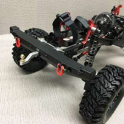 KYX Racing Metal Front & Rear Bumper Set w/LED Lights Upgrades Parts Accessories for RC Crawler Car Axial SCX10 II 90046 Traxxas TRX-4 TRX4