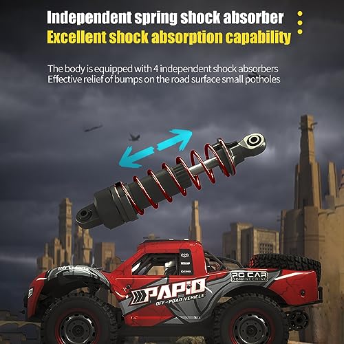 GoolRC Remote Control Truck, 4WD Off-Road Truck RC Drift Cars, 2.4GHz Full Proportional High Speed 40km/h Off-Road Remote Control Car Gifts for Teens 3 Light Modes - color: Blue