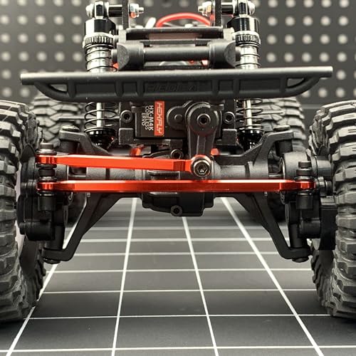 1/18th Aluminum Steering Links for Redcat Ascent-18 RC Crawler Car Upgrade - color: Red