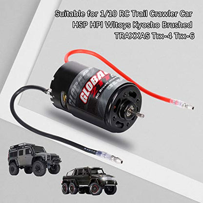 Globact 550 21T Brushed Motor for 1/10 RC Crawler TRX4 SCX10 Redcat RC4WD - size: 21T