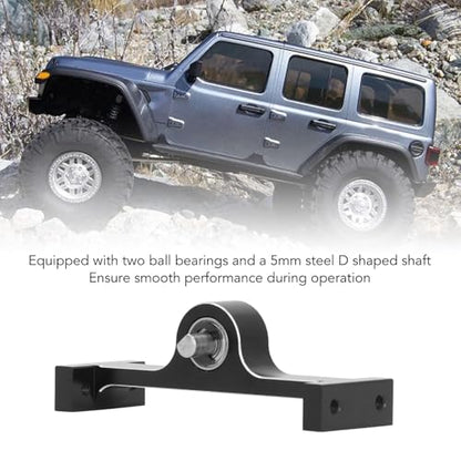 Aluminum Alloy 70mm Transfer Case for 1/10 RC Crawler, RC Transfer Case with 5mm Steel D Shaped Shaft, Compact Gearbox for SCX10 III Gen8 Off Road Upgrade (Black) - color: Black