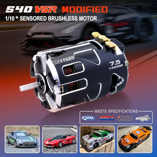Surpass Hobby Rocket RC 540 V5R Sensored Brushless Motor 5T Competition Level RC Car Motor with Shaft3.175 Use for 1:10 RC Racing Car Truck（ Modified 4T） - style: MODIFIED 4T