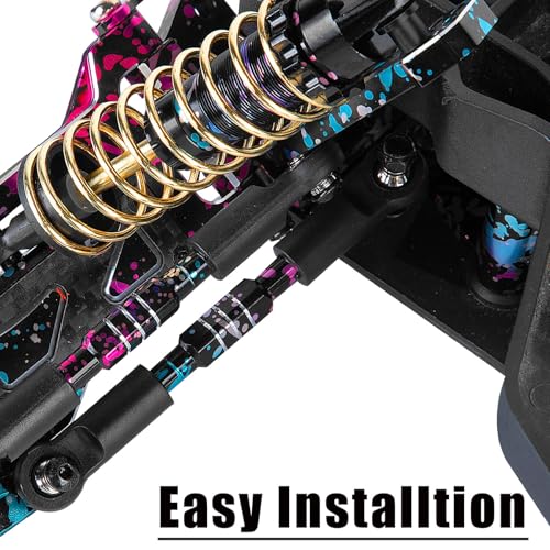 RC Upgrades Part Adjustable Turnbuckles Camber Links Toe Link for 1/10 Slash 4X4 4WD VXL.Alloy Front&Rear Link Set,Colour - color: Colour(for 1/10)