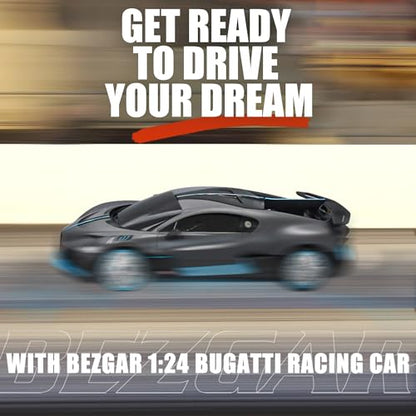BEZGAR 1:24 Bugatti Remote Control Car Licensed Bugatti Divo Toy Car | Official Bugatti Replica, 2.4GHz Interference-Free Control, Ideal Toy for Boys 6-8, 8-12 & Adults, Hobby Collectible Model - color: Bugatti-1:24 Bugatti Divo