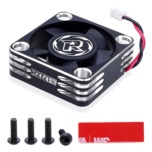 Surpass Hobby 30mm RC Cooling Fan Heat Dissipation 28000RPM ESC Cooling Fan for 1/8 1/10 1/12 RC Car Turbo Esc A3 (Silver Black) - color: Silver Black
