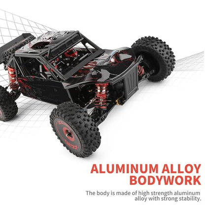 GoolRC WLtoys 124016 V2 RC Car, 1:12 Scale Remote Control Car, 4WD 75km/h High Speed Racing Truck, 2.4GHz All Terrain Off Road RC Truck RTR with Brushless Motor and Metal Chassis for Adults
