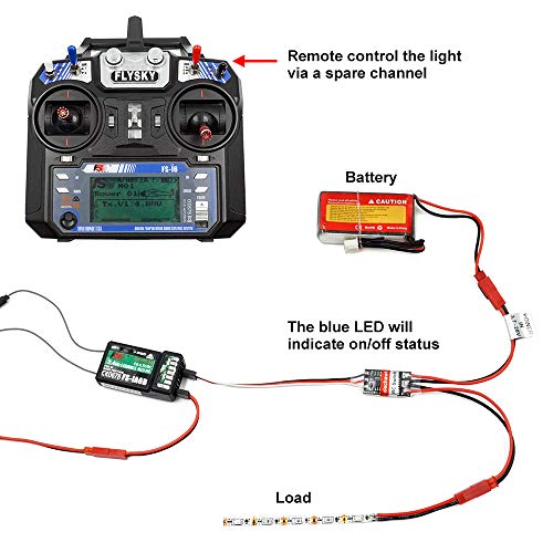 RC Remote Controlled AUX on/Off Electronic Switch Relay for Car Truck Boat LED Light Drone (8A) - style: 8A