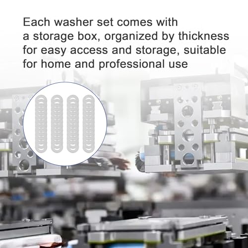 M6x12mm Precision Shim Washers for Shaft Alignment, 304 Stainless Steel | 0.1, 0.2, 0.3 and 0.5mm thin spacers for M6 metric bolts, mechanical fastening, component spacing and machinery setup - size: M6X12