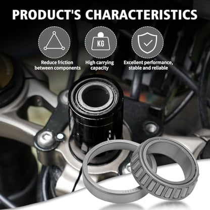 Tapered Roller Bearing Cone and Cup Set for Talaria Sting MX3 MX4 MX4 EVO/EXPEX, Chrome Steel Taper Bearing Set Bowl Set Conical Bearing for Taparia