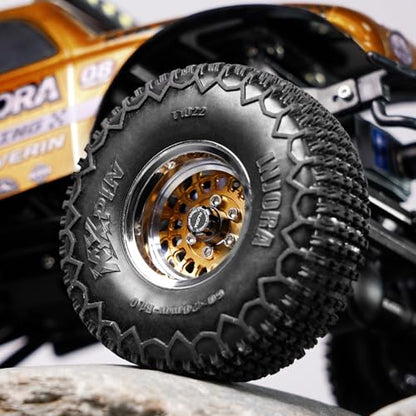 INJORA ModuWheel 1.0" Aluminum Wheel Offset -4.4mm for 1/18 1/24 RC (Gold) - color: Gold