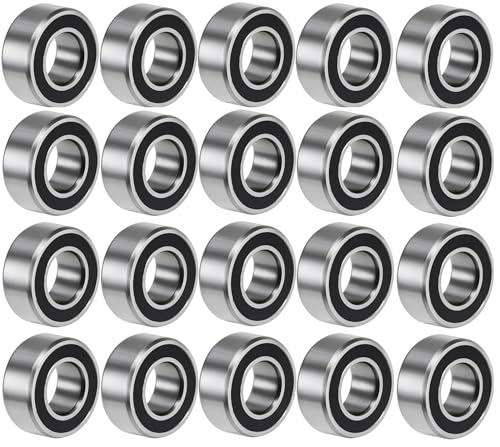20 PCS MR105-2RS Deep Groove Ball Bearings - 5x10x4mm Double Sealed, Chrome Steel, Z2 Grade for RC Cars, Drones, Robotics, and Small Electric Motors (MR105 RS) - size: MR105-2RS
