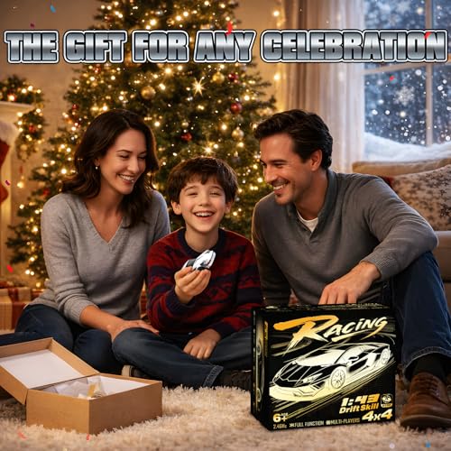 RC Drift Car, 1/43 Mini RC Drift Car with Gyro, 2.4GHz Full Proportional Control, 20KM/H 4WD High Speed Remote Control Alloy, LED Lights & Drift Tires, Toys Gift for Adults, Boys and Girls - color: Silver