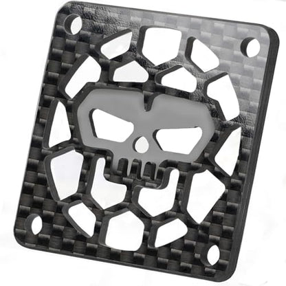 35mm×35mm Carbon Fiber RC Cooling Fan Cover - Universal Brushless Motor Heatsink/ESC Fan Guard Shield Shroud - for RC Cars, Trucks, Boats, Drones (Skull Style) - style: 35mm / Skull Style