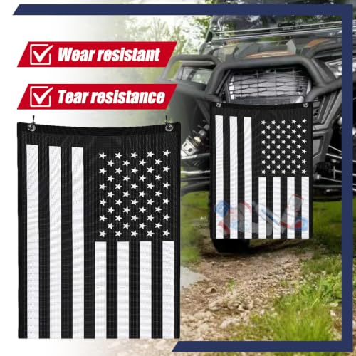 26''x22'' UTV ATV Mesh Trash Bag,Sak It Mesh Trash Bag for UTV,Universal UTV Trash Storage Sack Compatible With Polaris RZR,Can-Am,CFmoto,Teryx,Kawasaki,Golf Cart,Arctic Cat (American Flag) - color: American Flag