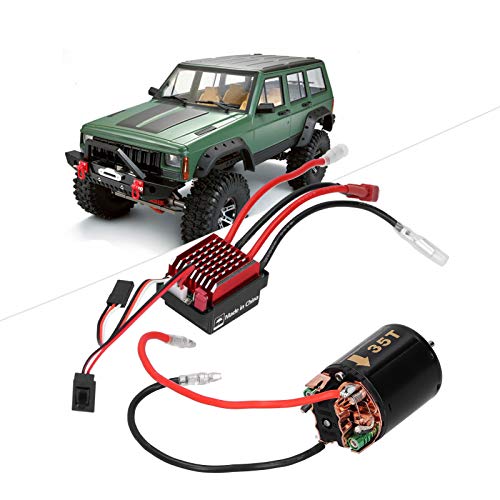 VGEBY 540 Brushed Motor, High Torque RC Car Motor with 360A ESC for 1/10 Scale Model (55T) T-Plug Compatible