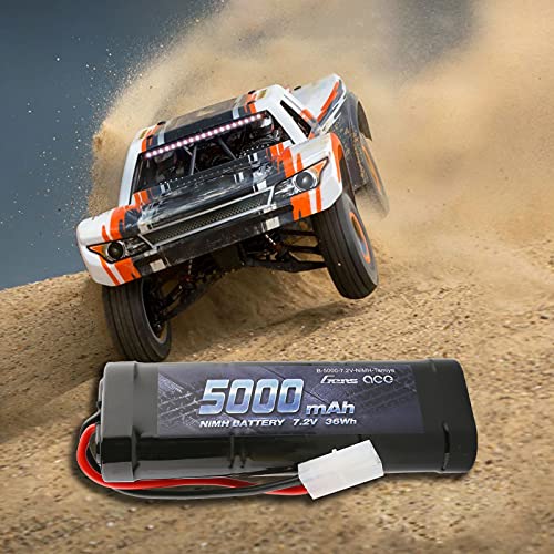 Gens ace 7.2v 5000mAh NiMh Rechargable RC Battery Packs for RC Cars,Electric Rc Monster Trucks,TRX, LOSI, Associated, HPI, TMY, Kyosho with TMY Connectors