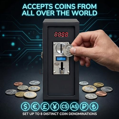 Sintron ST-002 Industrial Coin Operated Timer Control Power Box - 110V 16A Commercial Grade, 8-Channel Anti-Cheat Multi-Coin Acceptor Relay Box for Washing Machine, Arcade, Massage Chair, PCs