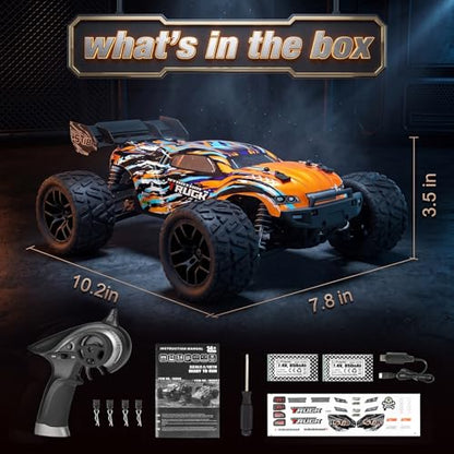 HAIBOXING 1:18 Remote Control Car, Fast RC Cars for Adults& Kids | Hobby RC Truck for Boys. 36KPH High-speed Off-Road RC Electric Vehicle with 2 Rechargeable Batteries (18858) - style: 1/18 Racing Car