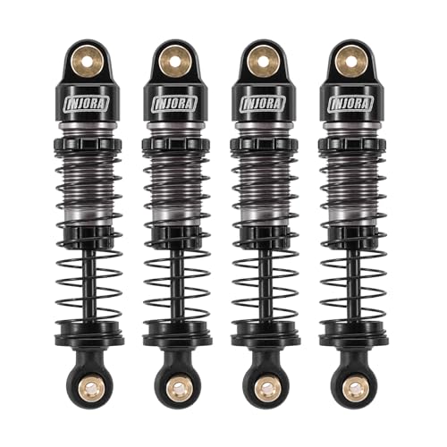 INJORA 40mm Big Bore Aluminum Oil Shock for SCX24, Black