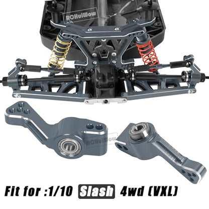 RC Alloy Caster Block,Steering Blocks,Rear Stub Axle Carriers Upgrades Part for 1/10 Slash 4WD(VXL),Titanium