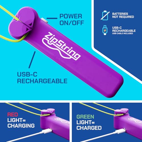 ZipString Original Rope Launcher Toy, Vivacious Violet | As Seen on Shark Tank, For Kids & Adults, Fly String Loop in Air, Endless Tricks & Fun - color: Vivacious Violet