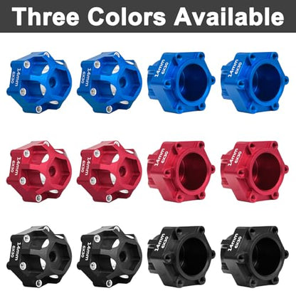 LRFHL 1/10 6x30 to 14mm Hex Adapters for 1/10 Proline Arrma Senton Granite | 20mm Thickness, Aluminum Wheel Hex Hub Adapter Upgrade Parts, Red - color: Red 14mm