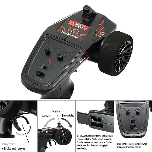 2.4G CH2 RC Transmitter and Receiver Waterproof RC Remote and Receiver 30A Esc 2 in 1 Comb Set for RC Car Boat - color: Black-1
