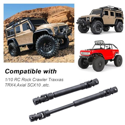Hobbypark 105-155mm Steel Centre Drive Shaft CVD for 1/10 RC Crawler Axial SCX10 Redcat Gen7 /Pro RC4WD D90 Upgrade Parts Hop-Ups Replacement (2pcs)