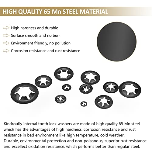 370 Pieces Internal Tooth Star Lock Washers, Kindroufly 9 Sizes Quick Speed Locking Washers, Push on Retaining Clips Assortment Kit (M2, M2.5, M3, M4, M5, M6, M8, M10, M12) - size: M2, M2.5, M3, M4, M5, M6, M8, M10, M12