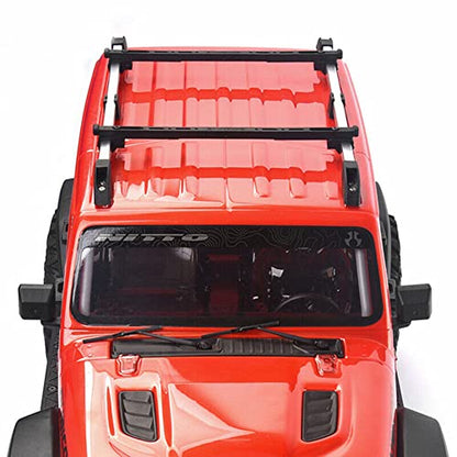 TECKEEN Adjustable Aluminum Alloy+Nylon Roof Luggage Rack for 1/10 RC Crawler Car Truck