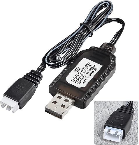 Universal RC Battery Charger Cable with XH3 Pin Connector Plug for 7.4V 2S Lipo Battery, Compatible RC Car/RC Boat/RC Plane/RC Drone/RC Tank/RC Helicopters and Other Remote Control Toys