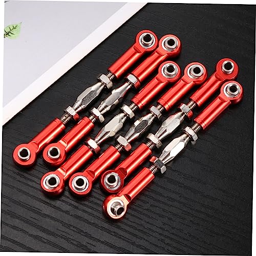 6pcs Aluminum Turnbuckle Rod Linkage for Rc Car Steering Tie Rods Machined Easy Install Epxhsp Racing Hpi Truck Buggy Upgrade Parts - color: Red