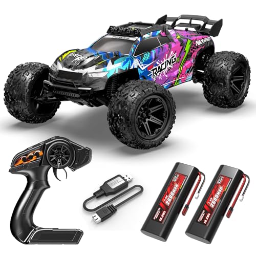 RC Car for Adults Boys, 1:8 Scale 50KM/H High Speed Vehicle with 2.4 GHz Remote Control, Waterproof Off-Road Monster Truck, 2 Rechargeable 2600mAh Batteries, Racing Car Toys