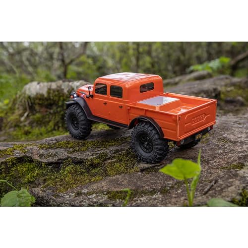 Axial RC Truck SCX24 40's 4 Door Dodge Power Wagon Orange1/24 4 Wheel Drive-RTR (Everything Needed to Run Included) AXI00007T1 - color: Orange