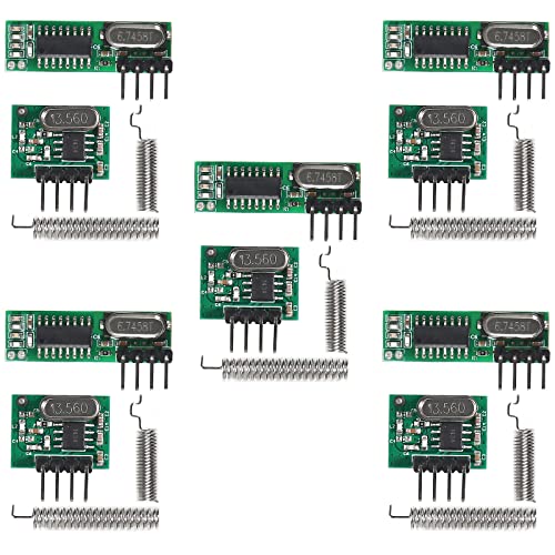5pcs 433mhz Wireless RF Transmitter and Receiver with Antenna Ask Remote Control Module DIY Kit for Arduino