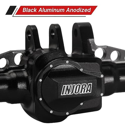 INJORA Front&Rear Axles Set - +4mm Extended Aluminum Complete Axles for TRX4M Upgrade 1/18 RC Crawler Car - size: Front&Rear