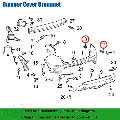 10Sets Bumper Cover & Tail Lamp Grommet with Screw Kit 90189-06235 for Toyota Avalon C-HR Camry Highlander Mirai Rav4 Yaris, Lexus CT is LC NX RC RX 2006-On