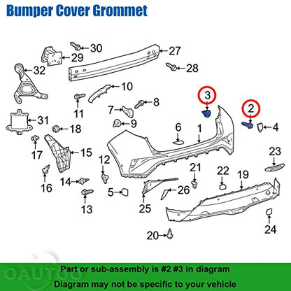 10Sets Bumper Cover & Tail Lamp Grommet with Screw Kit 90189-06235 for Toyota Avalon C-HR Camry Highlander Mirai Rav4 Yaris, Lexus CT is LC NX RC RX 2006-On