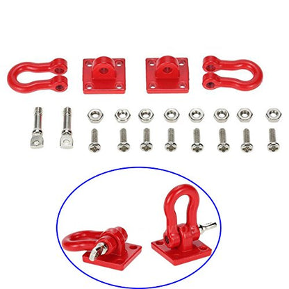 Metal RC Crawler Trailer Tow Hook Hooks Buckle Winch Shackles RC Decorations Accessories & CNC Aluminum Trailer Tow Trailer Drop Hitch Receiver Upgrades Parts