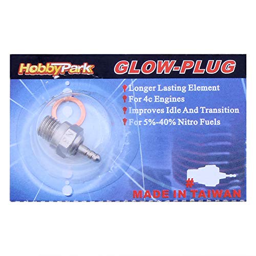 HobbyPark RC Glow Plug Igniter & Glow Plugs No.3 N3 (5-Pack)