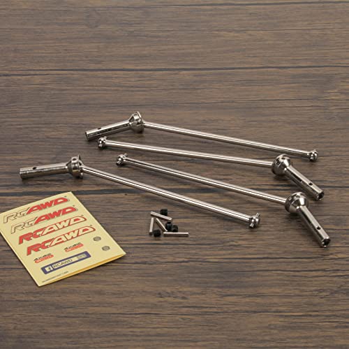 RCAWD CVD Driveshaft 183mm for ARRMA 6S, 1/8 Kraton 6S, Notorious 6S, Outcast 6S & 1/7 Fireteam 6S Upgrades Parts, #45 Steel Drive shafts Hop Ups for #AR220033#ARAC3985 Silver - color: Silver