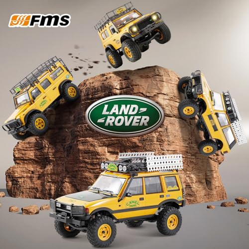 BEEZRC FMS 1/24 RC Crawler RTR FCX24M Land Rover Family Camel Trophy Edition Licensed RC Model 4WD RC Rock Truck 2.4Ghz Hobby Grade RC Car Model Mini Off Road Vehicle with Battery (Discovery) - color: Discovery