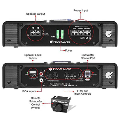 Planet Audio AC2500.1M Monoblock Car Amplifier, 2500 Watts, 2/4 Ohm Stable