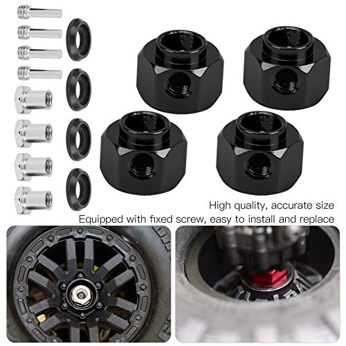 8mm Hex Wheel Hubs Extension Adapter Hub Widening Connector Accessory for / 1/10 RC Car(Black)