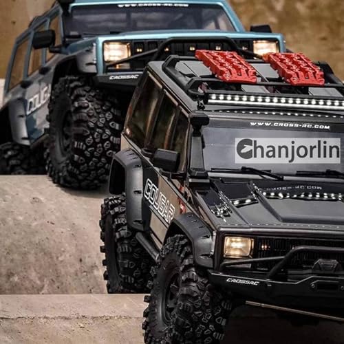 2.2 inch RC Crawler Tires and Beadlock Wheels Rims OD 5.35'' 1:10 Soft Rubber Mud All Terrain Tyres for 1/10 1/8 Rock Crawler Car Traxxas TRX4 Axial SCX10 II RC4WD CC01 Gen8 (Black) - color: Black